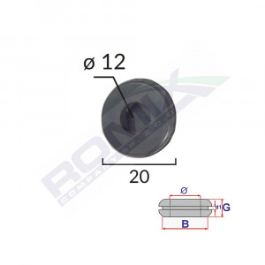 CAPAC CAUCIUC INCHIS UNIVERSAL DIAMETRU INT 12MM - EXT 20MM SET 5 BUC - Img 1