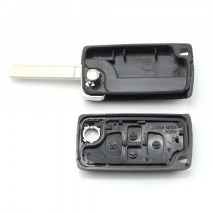 Citroen / Peugeot - Carcasa tip cheie briceag cu 4 butoane, fara suport baterie, model VA2-SH4 - Img 2