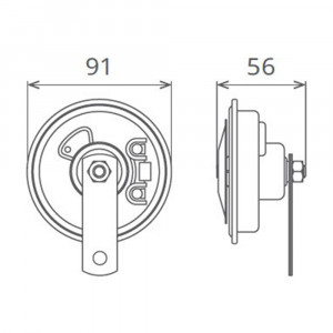CLAXON ELECTROMAGNETIC, TIP DISC, 24V 3A TON JOS - Img 3