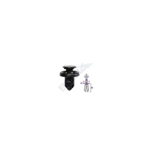 CLIPS FIXARE ELEMENTE EXTERIOARE PENTRU HONDA 10X13.6MM NEGRU SET 5 BUC - Img 3
