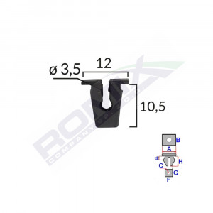 CLIPS FIXARE PENTRU AUDI - NEGRU SET 25 BUC - Img 2