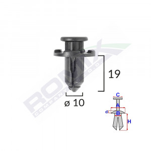 CLIPS FIXARE PENTRU SUBARU 10X19MM NEGRU - SET 10 BUC