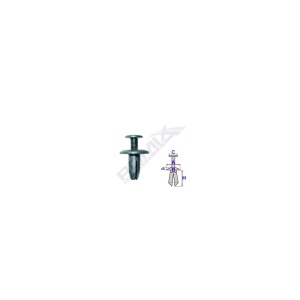 CLIPS FIXARE PENTRU TOYOTA 6X13.3MM - NEGRU SET 10 BUC - Img 4