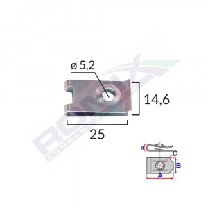 CLIPS METALIC FIXARE PENTRU GRUP VAG SI UNIVERSAL SET 10 BUC - Img 2