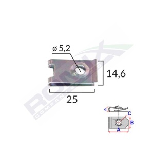 CLIPS METALIC FIXARE PENTRU GRUP VAG SI UNIVERSAL SET 10 BUC - Img 4