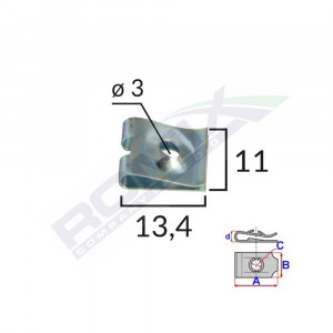 CLIPS METALIC TAPITERIE UNIVERSAL SET 25 BUC - Img 2