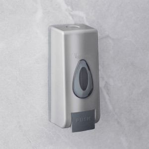 Dozator manual de săpun lichid Vog und Arths - 350 ml, de perete - argintiu - Img 2