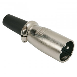 Fisa XLR • 3 poliexecutie filetatacu protectie pt. cablu din cauciuc - Img 1