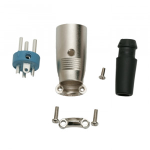Fisa XLR • 3 poliexecutie filetatacu protectie pt. cablu din cauciuc - Img 2
