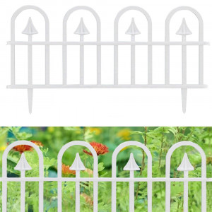 Gardulet pentru gradina, 60x31 cm, 4 segmente, posibilitate imbinare, pvc alb - Img 2