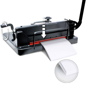 Ghilotina manuala profesionala a4, 400 coli, heavy duty, ghidaj, marcaje, sistem fixare, bright office - Img 2
