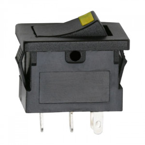Interupator basculant 1 circuit 15A-12VDC OFF-ON, cu LED galben - Img 1
