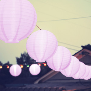 Lampion LED - Roz - 2 x AAA - Img 1