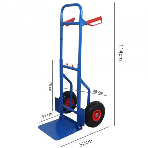 Liza pentru transport, sarcina maxima 80 kg, inaltime ajustabila, 79-114 cm, cadru otel - Img 8