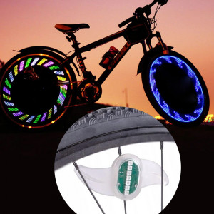 Lumini spite bicicleta, led rgb, 12 modele luminoase, senzor miscare, baterii cr2032 - Img 7