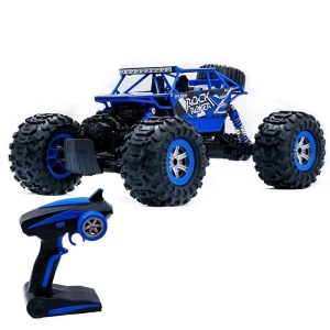 Masina cu telecomanda rock rover 4wd, pentru uscat, apa si zapada, scara 1:12, tractiune 4 roti, albastra - Img 2