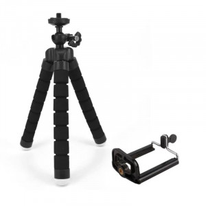 Mini trepied flexibil pentru telefonul mobil, reglabil, portabil, 3 brate fixare, dimensiune compacta - Img 6