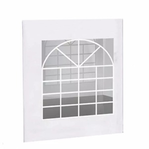 Perete cort, dimensiune 2x2.6 m, cu fereastra, ignifugat, 480 g/mp, pvc, alb