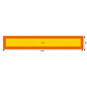 PLACA REFLECTORIZANTA GALBEN/ROSU FLUORESCENT 1130X196 MM HICO - Img 2