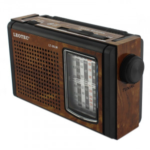 Radio portabil fm-am, stil retro, 7 benzi radio, alimentare priza sau baterii - Img 3