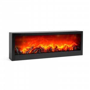 Șemineu cu efect de flăcări LED - baterie / USB - 60 x 10 x 20 cm - Img 1