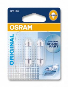 SET 2 BECURI 12V C10W ORIGINAL BLISTER OSRAM - Img 1