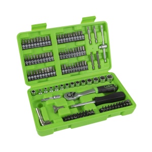 SET BITI SI TUBULARE 1/4 CU SURUBELNITA SI CLICHET 130BUC - Img 3