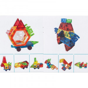 Set constructie magnetic, 106 piese, joc educativ si creativ, varsta 3+, procart - Img 11