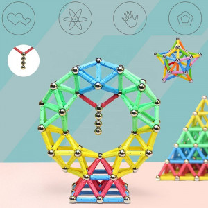 Set constructie magnetic 3d, 230 piese, joc educativ creativ, varsta 6+, procart - Img 18
