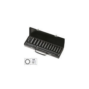 SET DE 15 PIESE DE IMPACT CU 12 TUBULARE LUNGI DE 1/2 INCH HEXAGONALE + ADAPTOARE - Img 8