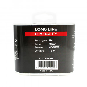 Set de 2 becuri Halogen H4, 55W, +50% Intensitate - LONG LIFE - CARGUARD - Img 5