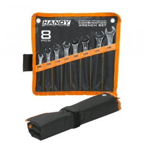 Set de 8 chei combinate (fix+inelar) in husa din mat. plastic - Img 1