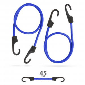 Set de cordeline de fixare profesionale - Albastru - 45 cm x 8 mm - 2 buc. / pachet - Img 1