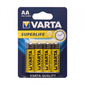 Baterii varta supelife aa 1.5v, zinc carbon, set 4 bucati