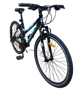 Bicicleta dama 700c hibrid, munte, oras, 21 viteze shimano, v-brake, cadru 17 inch aluminiu - Img 2