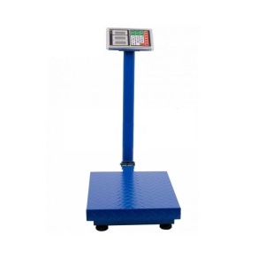 Cantar electronic industrial, maxim 150 kg, display led, otel, albastru - Img 2