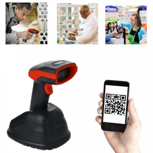 Cititor coduri de bare 2d wireless, raza 400 m, usb, suport andocare, bp - Img 11