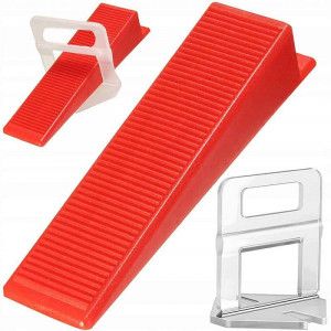 Cleme nivel placi gresie, 1 mm, set 100 bucati - Img 4