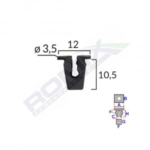 CLIPS FIXARE PENTRU AUDI - NEGRU SET 25 BUC