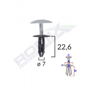 CLIPS FIXARE PENTRU FORD - NEGRU SET 10 BUC - Img 2