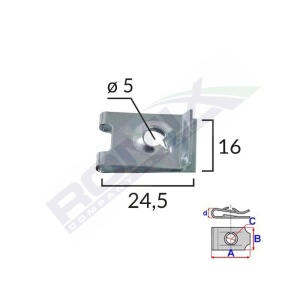 CLIPS METALIC FIXARE PENTRU AUDI/BMW SI UNIVERSAL SET 10 BUC - Img 3