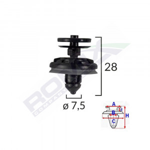 CLIPS TAPITERIE PENTRU AUDI Q7/VW CADDY SET 5 BUC - Img 2