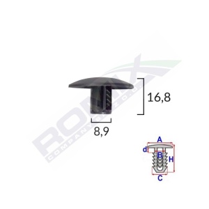 CLIPS TAPITERIE PENTRU CITROEN/RENAULT - NEGRU SET 10 BUC - Img 4