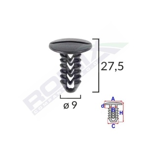 CLIPS TAPITERIE PENTRU FIAT SET 25 BUC - Img 4