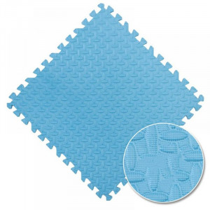Covoras puzzle xl, 60x60 cm, grosime 2 cm, spuma eva, 2 piese culoare albastru deschis - Img 2