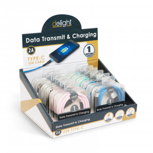 Delight - Cablu de date – Micro USB, înveliş siliconic, 4 culori, 2 m - Img 7