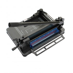 Ghilotina manuala profesionala a4, 400 coli, heavy duty, ghidaj, marcaje, sistem fixare, bright office - Img 6