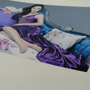 Hartie foto art a4 cu textura de material textil mata 220g - Img 2