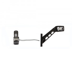 LAMPA GABARIT LED CU BRAT 238P W48, 12V-24V, POZITIE ALB / ROSU / PORTOCALIU DREAPTA WAS