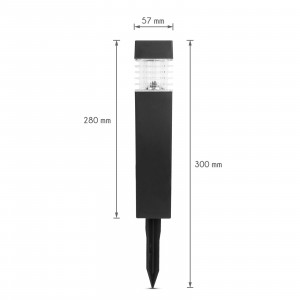 Lampă solară detașabilă - negru, alb cald - 5,7 x 5,7 x 28 (+12) cm - Img 3